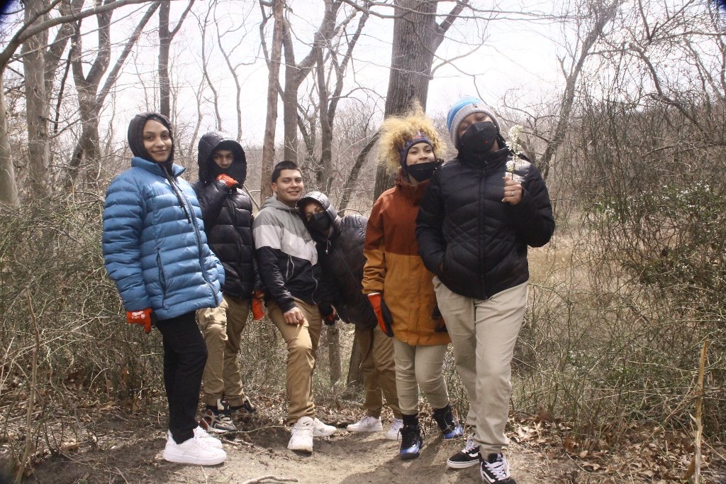 Group shot in woods